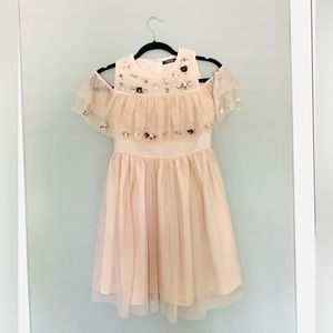Flowy Blush Pink Tulle Dress